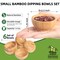 Dipping Bowls Set, Small Bamboo Pinch Bowls for Soy Sauce/Condiment/Snacks, Mini Serving Bowls for Charcuterie Board for BBQ/Entertaining, 1.4 oz Bamboo Wooden Ramekins